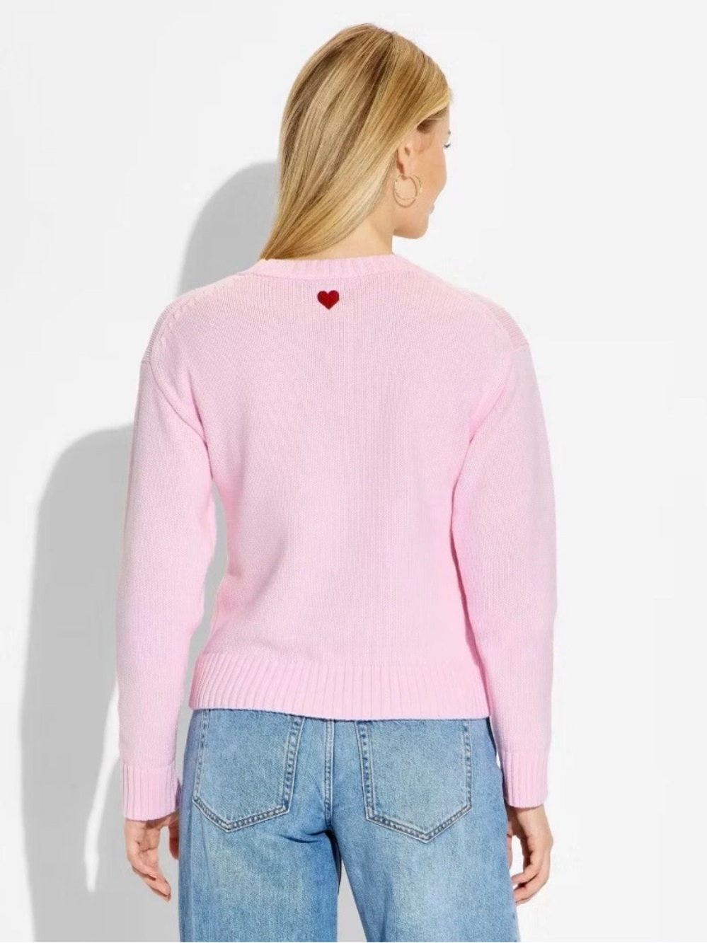 Wild Fable NWT Dump Him Pink Knit Sweater Size S Y2K Britney Spears Bimbo Camp - Picture 3 of 3
